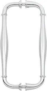 Alno G726-8-PC Charlies Collection Traditional Back-To-Back Pull, Polished Chrome