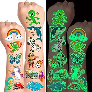 350+ Temporary Tattoos for Kids, Glow In The Dark Tattoos for Boys & Girls