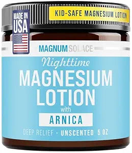 Nighttime Magnesium Lotion for Kids - with Arnica – Soothing Relief & Relaxation, Highly Concentrated Magnesium for Muscles – Apply to Legs or Feet Before Bed – Skin-Friendly for Babies and Kids