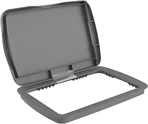 Rev-A-Shelf 32 Qt Under Sink Garbage Can Lid for Base Kitchen and Bathroom Cabinet, Replacement Plastic Trash Bin Lid Only, Grey, RV-32-LID-14-1-40