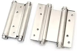 Pair of 6" Stainless Steel Cafe Saloon Door Swing Self Closing Double Action Spring Hinge