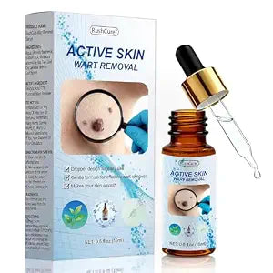 Skin Wart Remover with Precision Dropper(0.5FL.OZ)- 17% Salicylic Acid Wart Removers for Foot & Hands | Fast Acting Wart Removal for Plantar, Common, Flat Wart | Gentle Formula, Travel Size