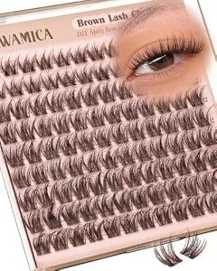 Brown Lash Clusters 10-14mm Short Natural Eyelash Clusters Fluffy Lashes