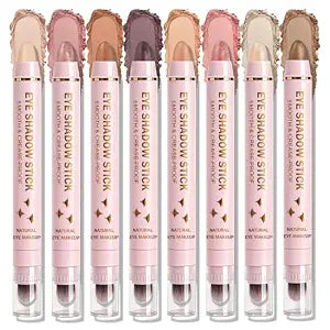 IONSGAKO 8 Colors Cream Eyeshadow Stick Set, Shimmer and Matte Eye Shadow