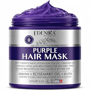 Rosemary Purple Hair Mask Deep Conditioner for Blonde, Gray & Silver Hair