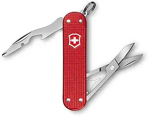 Victorinox Companion Slim Alox Pocket Tool 5 Functions Small with Scissors and Screwdriver Swiss Made - Red