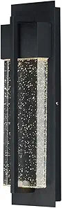 Maxim Lighting Cascade Small Outdoor Wall Light | Black Finish | Bubble Bubble Shade | Transitional Outdoo Wall Light | Ideal for Porches, Patios & Garages | Dimmable Wet Rated | 56190BGBK