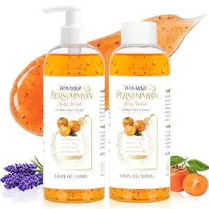 2 Pack Persimmon Body Wash, Natural Persimmon Soap Bar for Old People Smell
