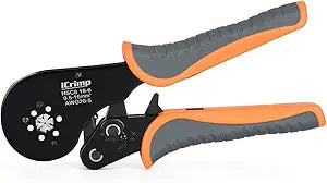 iCrimp Self-adjustable Crimping Tools Plier for AWG20-5 Bootlace End-sleeves Ferrule, Ratchat Wire Crimping Tool