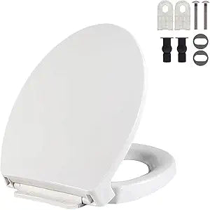 Toilet Seat Compatible with TOTO Transitional SoftClose SS114#01 Elongated Soft Close SEAT for SS237 247 SS224 SS117 SS204 SS154 SS214 Toilet Seat Replacement Parts