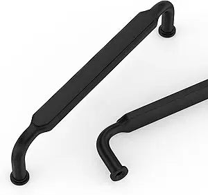 10 Pack 5 Inch(128mm) Matte Black Cabinet Pulls Zinc Alloy Cabinet Handles,Black Cabinet Pulls Kitchen Hardware