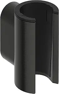 hansgrohe Modern Handheld Shower Head Holder in Brushed Black Chrome, 28885341