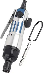 1/4" Pneumatic Screwdriver, 9000RPM Reversible Air Screwdriver Tool, Industrial Straight Hand Driver for Metal/Woodworking