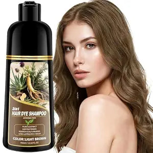 Light Brown Hair Dye Shampoo, 100% Gray Coverage Hair Color Shampoo