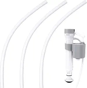 Verdial 3pcs Toilet Refill Tube Replacement, White Plastic Hose Pipe Refill Tube, Toilet Replacements Parts Valve Connectors Replacements for Bathroom Home Kitchen Repairing Fixing