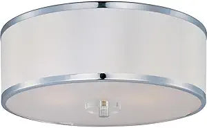 Maxim Lighting Metro 3-Light Flush Mount | Polished Chrome Finish | Modern Indoor Light Fixture | Ideal for Bedrooms, Hallways & Entryways | Dimmable | Home Decor Ceiling Fixture | 39821BCWTPC