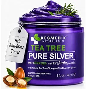 Tea Tree Purple Hair Mask Toner for Highlighted, Silver & Gray Hair