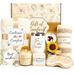 Get Well Soon Gift Basket for Women, Sunflower Self Care Package