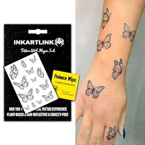 INKARTLINK Butterfly 1 Temporary Tattoos, Realistic Waterproof