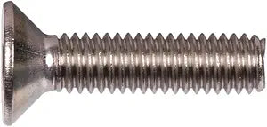 Socket Flat Countersunk Head Cap Screw, M6-1.0 x 35mm, Stainless Steel A4-70, Hex Socket (Quantity: 100) Coarse Thread, M6 Hexagonal Allen Bolt, Length: 35mm, Full Thread