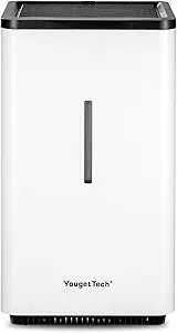YougetTech Evaporative Humidifiers |6.5L(1.8Gal) Tank for Whole Room no mist Humidifier | 30 W Cool Humidifiers Evaporative | 7 Speed | MAX Output 1500 ml/h | Auto Humid | Top Filling | White