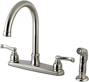 Kingston Brass FB7798FLSP Royale 8" Centerset Kitchen Faucet, Brushed Nickel, 10.25 x 8 x 11.94