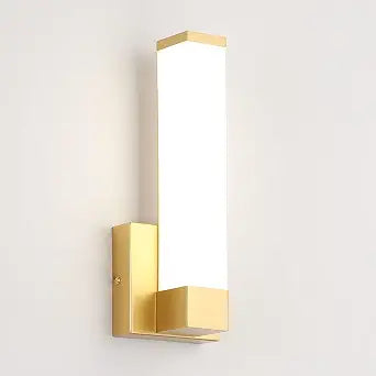 Gold Wall Lights for Bedroom Modern Indoor LED Hallway Sconces Corner Light 12" Inch Height 12W 4000K Bedside Stair Sconces Wall Lighting Lamps 110V AC