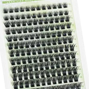 KEYYOU Enchantress Lash Clusters Natural Wispy D Curl Classic Lash 10-18mm
