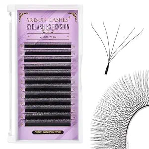Arison Lashes 5D W Shape Eyelash Extension, 0.07-D-8-15mix