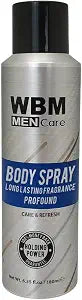 WBM Men Care Body Spray |Care & Fresh| Powerful Fragrance With Mint And Rosemary- 6.35 fl oz