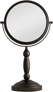 Zadro 9" W x 16" H Round Non-Lighted Makeup Mirror 10X 1X Magnifying Makeup Mirrors Rotating Head Makeup Mirror for Desk