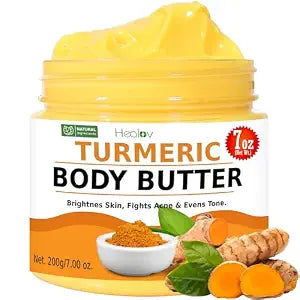 Turmeric Face Cream ��� All Natural Skin Brightening Cream ��� Turmeric Whipped Body Butter for Dark Spot Care & Uneven-Looking Skin ��� Turmeric Skincare Moisturizes, Nourishes & Promotes a Radiant Glow