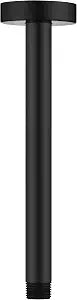 BRIGHT SHOWERS Shower Arm with Flange for Rainfall Shower Head, 9 Inch Ceiling Mount Straight Arm, Replacement Extension Pipe, Heavy-Duty Stainless Steel, Rust-Resistant, 1/2" NPT, Matte Black