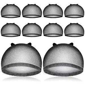 HD Wig Cap, IKOCO 8Pcs Transparent Wig Cap for Women Ultra Thin, Black