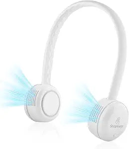 Portbale Neck Fan DUO, Lightweight Hair-Safe Bladeless Design, Dual Motors 360 Cooling Hands Free, Foldable, 3 Speeds USB Rechargeable