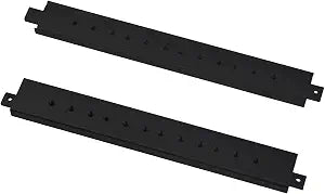 GeeekPi 2pcs 10 inch Aluminum Crossbar with Pre-Drilled Screw Holes for DeskPi RackMate T0/T1/T2/T0 Plus/T1 Plus/TL1/T1/2 Plus Server Rack (Black)