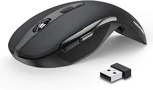 TECKNET Folding Wireless Mouse, 2.4G Travel Mouse, 3 Adjustable DPI