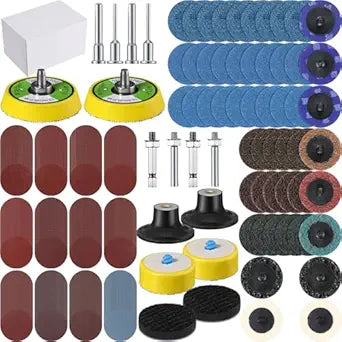 540 Pack 2 Inch Sanding Discs Pad Variety Kit Discs Set for Drill Grinder Rotary Tools Die Grinder Accessories with 1/8"&1/4" Shank Backer Plate Sanding Pads Includes 36-3000 Grit