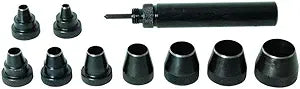 General Tools S1274 Professional Gasket Punch Set, 10 Piece Set , Black