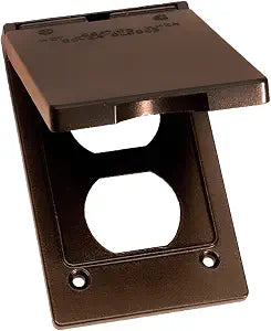Sigma 14246BR Weatherproof 1-Gang Vertical Duplex Receptacle Cover, Bronze