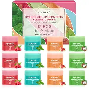 12 Pack Lip Sleeping Mask Set, Overnight Lip Skincare, Bulk Gifts for Women