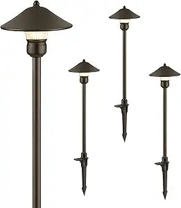 EDISHINE Low Voltage Pathway Lights, 3W 150 LM 3000K 16.5 Tall LED Landscape Lights, 12V AC/DC 50,000Hrs Waterproof Aluminum Housing Outdoor Landscape Lighting for Path, Yard, Garden