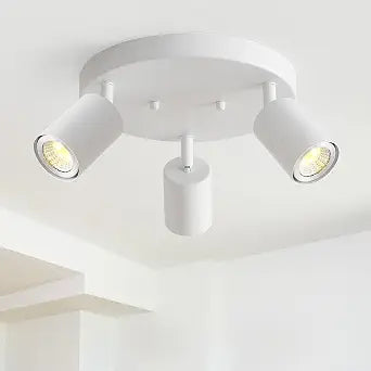 EGM 3-Light Track Lighting Fixtures Flush Mount Directional Ceiling Light