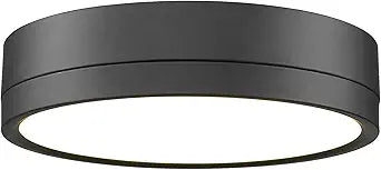 Z-Lite 1006F12-MB-LED Algar Flush Mount, 1-Light 24 Watts, Matte Black