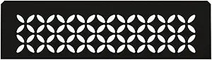 Schluter Rectangular Shelf for Prefabricated Kerdi Board SN/-SNLT Niches - 4mm Thick, Floral Design, Aluminum Material, Matte Black Finish - SNS1D5MGS