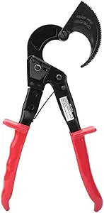 Ratchet Cable Cutter, HS-325A Ratchet Cable Cutter Insulated HCS Copper Aluminum Cutting Tool 240mm (HS-325A)