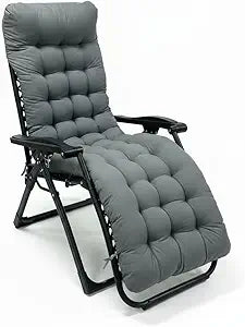 Garden Sun Lounger Cushions Only, Thick Garden Recliner Chair Replacement Anti-Slip Cushion for Indoor Outdoor Patio Yard Beach 67x20.8 Inches (No Chair) (Dark Grey)