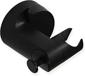 Hand held Showerhead Holder Wall Mounted - Wide Anlge Adustable - Bathroom Suction Cup Shower Hose Holder (Matte Black)