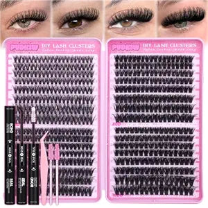 Wispy Lash Clusters Kit 40-100D Cluster Eyelash Extensions Kit 592pcs Lash