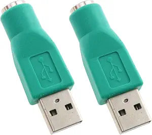 E-outstanding 2pcs PS/2 Female to USB Male Converter USB to PS2 Adapter for Mouse and Keyboard Computer PC Laptop Accessories